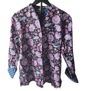 Vera Bradley PJ Pajama Top – Alpine Floral – Medium 100% Cotton